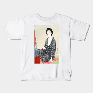 Woman in Summer Clothing Kids T-Shirt